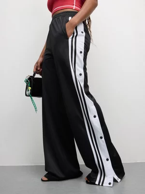 The FIX Women's Black & White Wide Leg Pants With Poppers