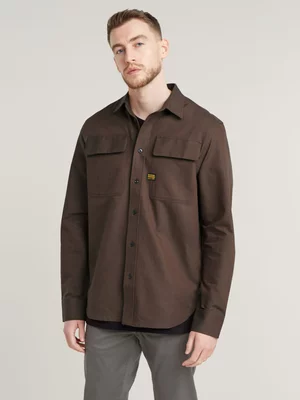 G-Star Men's CPO Regular Brown Shirt