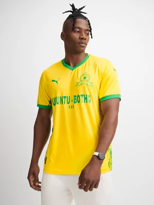 Puma Mens Mamelodi Sundowns Home 25/26 Yellow Stadium Jersey