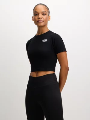 The North Face Womens Essential Cropped Black Tee