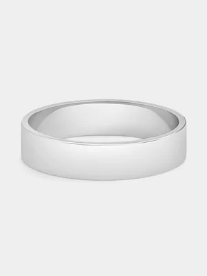 White Gold Flat Wedding Band