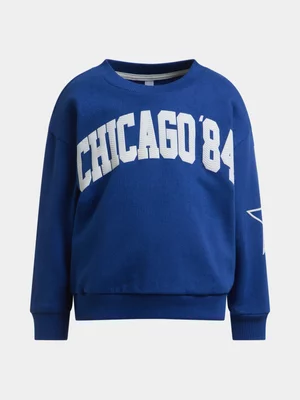 Exact Younger Boy's Blue Graphic Print Sweat Top