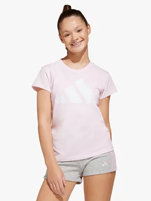adidas Girls Essentials Brand Love Pink/White Tee