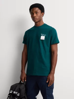 Union-DNM Men's Slogan Forest Green T-Shirt