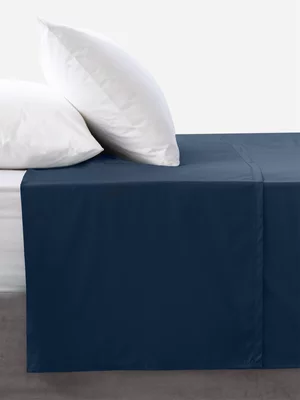 Volpes Egyptian Cotton 300tc Midnight Blue Flat Sheet