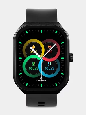 Volkano Spirit Series Black Plated Silicone Smart Watch