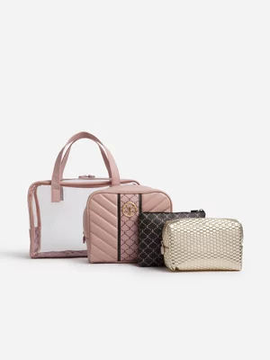 Foschini All Woman Large Multi 4 Pack Cosmetic Bag