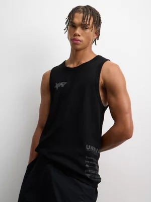 Redbat Men's Graphic Black Tank 