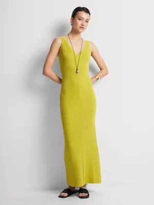 Ribbed Maxi Column Dress