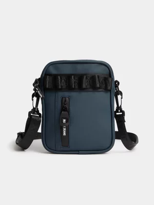 Relay Jeans Men's Utility Rubberized Navy Messenger Bag