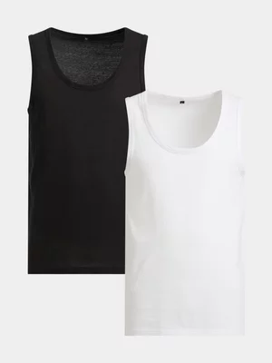Exact Men's Black & White 2-Pack Vests