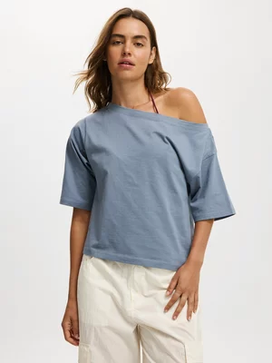 Women's Cotton On Blue Billie Off Shoulder T-shirt