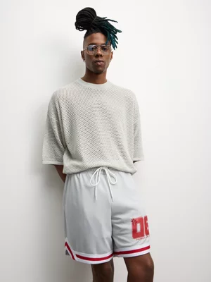 The FIX Men's Grey Baseball Shorts