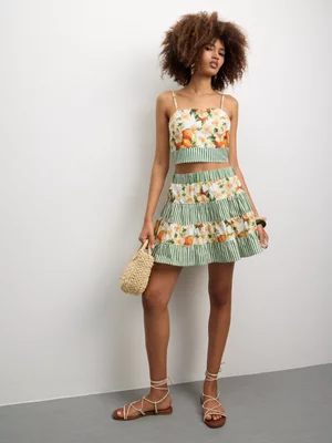 The FIX Women's Casablanca Print Co-ord Bralette Top