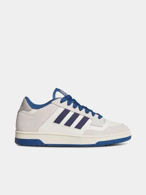 adidas Mens Rapid Court Off White/Blue Sneakers 