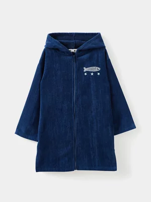 Cotton On Kids Navy Zip Thru Hooded Towel