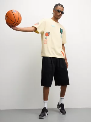 Redbat Men's Multi Applique Ecru T-Shirt