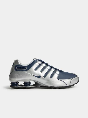 Nike Men's Shox NZ Navy/Silver Sneaker