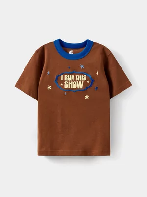 Cotton On Kids Boy Brown Jonny Graphic T-shirt