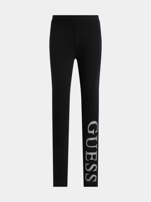 Girls Guess Jet Black Leggings
