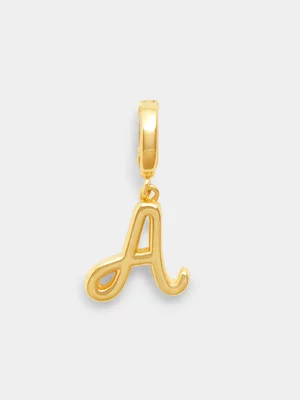 14ct Gold Plated Initial A Charm