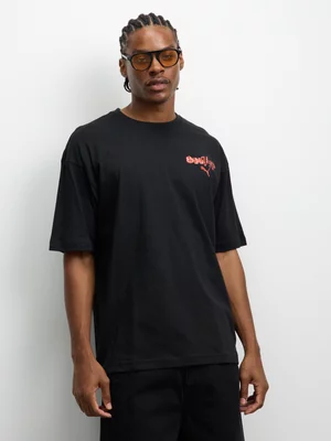 Puma Men's Vegas Gfx Black T-shirt