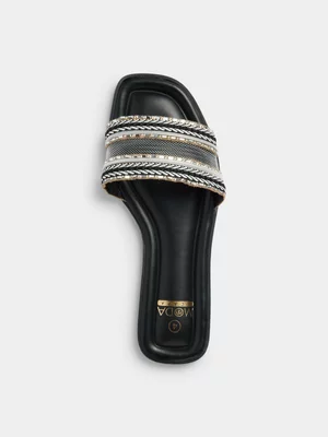 Jet Women's Black Dazzle Mule