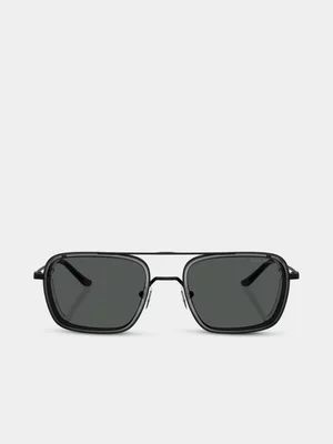Emporio Armani Matte Black 54 Sunglasses