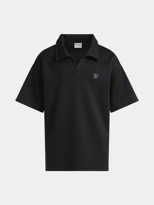 Boys Diamond Texture Johnny Collar Top