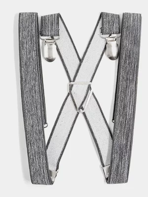 Markham Men's Melange Grey Suspenders
