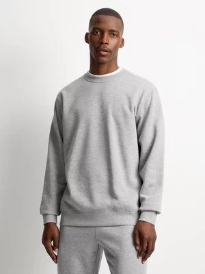 TS Mens Dynamic Fleece Grey Crew Sweat