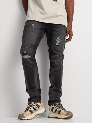 Relay Jeans Men's Skinny Engineered Black Denim