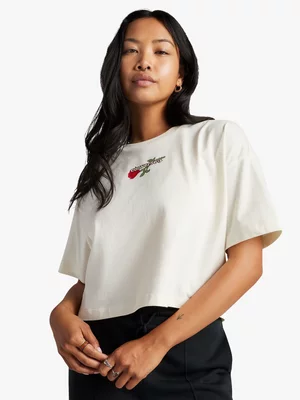 Converse Women's Thorned Rose Cream Boxy T-Shirt