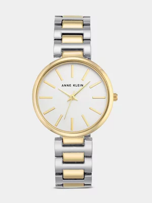 Anne Klein Silver Dial Two-Tone Bracelet Watch