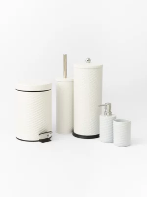 S&P Suds Linear Bathroom Set White 5Pc