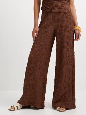 Jet Women's Brown Textured Pants