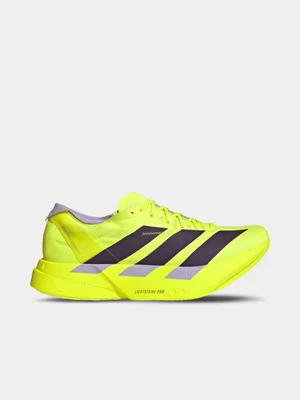 adidas Mens Adizero Adios Pro 4 Yellow/Purple Running Shoes