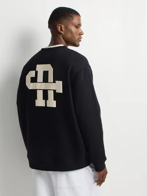 Relay Jeans Men's Relaxed Fit Black Sweater