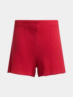Jet Older Girls Red Wide Leg Woven Shorts