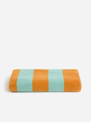 Jet Home Kumquat Stripes Beach Towel 