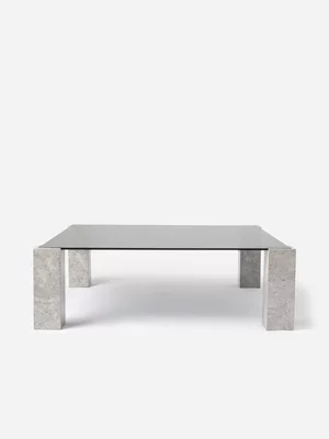 Francis Square Marble & Glass Coffee Table Grey