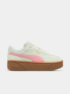 Puma Womens Club Era II Grey/Pink Sneakers 