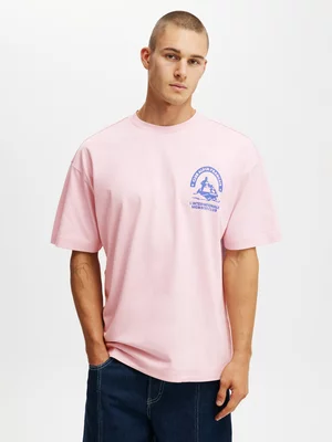 Men's Cotton On Pink Box Fit Graphic T-Shirt