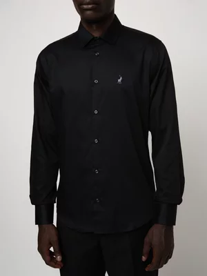 Men's Polo Black Custom Fit Greig Shirt