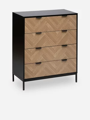 Self Assembly Five5 Chevron Chest Of Drawers