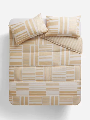 Jet Home Woven Stripe Comforter Double
