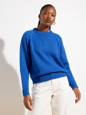 Women's Canvas Chunky Jumper Blue