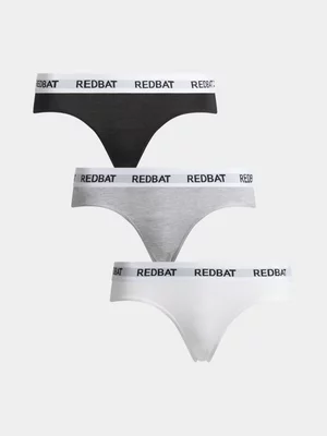 Redbat Women’s 3-Pack Black/White/Grey Bikini