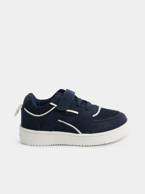 Jet Younger Boys Navy White Court Sneakers