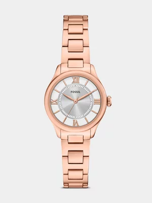 Fossil Gilmore Rose Plated Stainless Steel Bracelet Watch